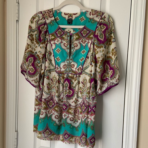 Nicole by Nicole Miller Tops - Nicole Boho beaded accent Blouse